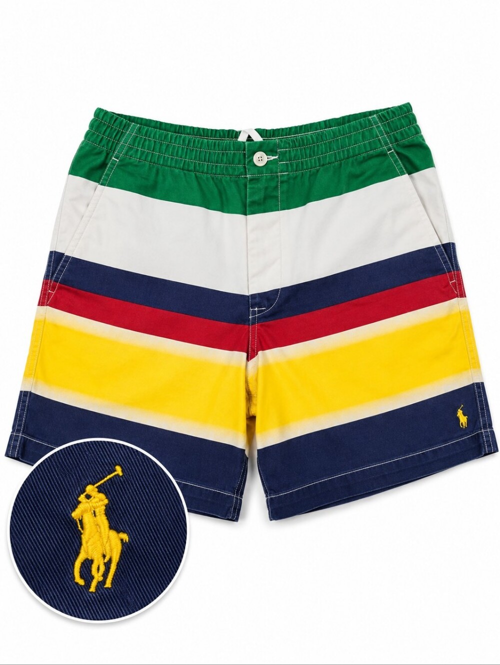 Polo Ralph Lauren Stretch Classic Fit Colorblock Striped Shorts Men's Small